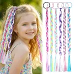 6 Pack Colorful Braided Hair Extensions