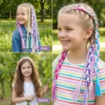 6 Pack Colorful Braided Hair Extensions