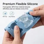 6 Cavity 3D Highland Cow Silicone Ice Mold