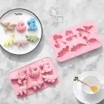 6 Cavity Dinosaur Silicone Mold Dino 06