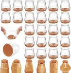24 Pack Silicone Chair Leg Floor Protectors
