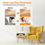 24 Pack Silicone Chair Leg Floor Protectors