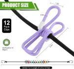 2 Pack Portable Clotheslines with 12 Clothespins