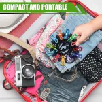 2 Pack Portable Clotheslines with 12 Clothespins