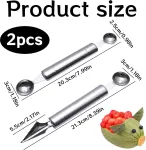 2 Pack Stainless Steel Melon Ballers