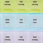 10 Pack 7 Day Pill Organizers with 3 Compartments