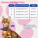 2 Pcs Cat Recovery Collar Soft Protective Scratching Prevention Neck Protector for Cats Pink, Size XS 16-22cm