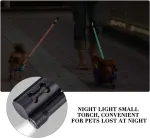 Retractable Double Dog Leash with Anti-Slip Handle and LED Flashlight for Two Small and Medium Dogs, Black, 3 Meter