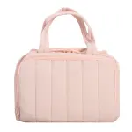 2026 New Quilted Insulated Lunch Bag, Large Capacity Handheld Meal Tote, Portable Thermal Cooler Bento Box Carrier for Office Workers & Students – Pink
