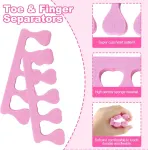 20 Pack Sponge Toe Separators, Toe Separators Set/Soft Foam Toe Separator, Flexible Toe Spacers for Pedicures Toe Dividers for Women Nail Art Pedicure Manicure (3.94×1.38”)