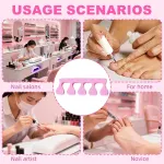 20 Pack Sponge Toe Separators, Toe Separators Set/Soft Foam Toe Separator, Flexible Toe Spacers for Pedicures Toe Dividers for Women Nail Art Pedicure Manicure (3.94×1.38”)