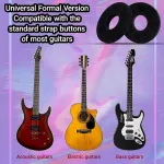 12Pair Rubber Strap Locks For Guitar, 0.98” Guitar Strap Blocks/Silicone Strap Locks Guitar, Blocks Guitar Locks Strap Protector, Premium Silicone Safety Lockings, Acoustic Guitar Strap Adapter