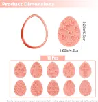 10 Pieces Easter Egg Cookie Cutters Easter Cookie Stamps 3D Plastic Embossing Mold Press Cookie Mould Set Baking Kitchen Tools for Holiday Birthday Party Biscuit Fondant Snacks Making