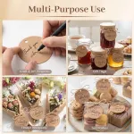 120PCS Thank You Tags, 2inch Brown Round Gift Tags with String, Perfect for Gift Wrapping, Wedding Parties, Baby Shower