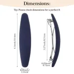 3PCS Large French Hair Barrettes for Women Thin Hairs, Half up French Barrette Hair Clips for Thick Thin, Short and Fine Hairs