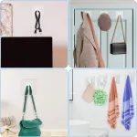 20PCS Self Adhesive Hooks for Hanging, Wall Hooks Transparent Waterproof Sticky Hook for Keys, Bathroom, Shower, Outdoor, Kitchen, Door, Home Improvement, Utility