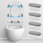 4PCS Toilet Seat Bumpers,Universal Buffer Toilet Lid Bumpers for Families, Hotels, Hospitals, School Toilet Seats
