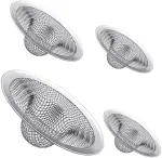 4PCS Heavy Duty Stainless Steel Sink Strainer,Sink Basket Set, Fits Most Kitchen Sinks 4.5”, Bathroom Sinks 2.75”,Shower Drains