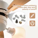 20Pcs Ceiling Fan Blade Screws, 1/4″-20 x 3/8 Carbon Steel Phillips Pan Motor Replacement Screw for Lighting Ceiling Fan, Copper