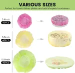 120PCS Reusable Bowl Covers – Elastic Plastic Food Storage Wraps for Kitchen, Baking, Picnics & Family Use, 3 Sizes (Large, Medium, Small)