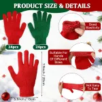 48 Pcs Red and Green Exfoliating Gloves Shower Gloves Bulk Christmas Stocking Stuffing Gifts Double Sided Body Scrub Exfoliate Glove for Women & Men Bath Shower Beauty Spa Massage Scrubber