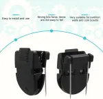 12pcs Cubicle Clips for Fabric Walls, Plastic Stainless Steel Fabric Panel Wall Clips Cubicle Hooks Cubicle Wall Accessories for Picture Note Memo Hanging