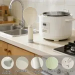 2PCS Plastic Rice Spoon, Non Stick Standing Rice Paddle, Heat Resistant Scooper for Kitchen, Cooker, Home, Restaurant