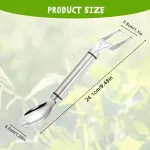 2-in-1 Stainless Steel Fruit Cutter Watermelon Cutter, Watermelon Slicer Cutter Summer Watermelon Cutting Artifact for Kitchen DIY (1)