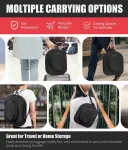 Hard Shell Cowboy Hat Case for Travel, Universal Fedora Hat Box Storage Organizer with Elastic Luggage Strap, Crush-Proof Protective Hat Carrier Bag for Large Brim Hats Men Women