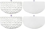 4 Pack Steam Mop Pads Replacement or Bissell Powerresh Steam Mop 1940 1440 1544 1806 2075 Series, Model 5938 19402 19404 19408 19409 1940A 1940 1940Q 1940T 1940W, Microiber Washable, Reusable