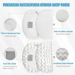 4 Pack Steam Mop Pads Replacement or Bissell Powerresh Steam Mop 1940 1440 1544 1806 2075 Series, Model 5938 19402 19404 19408 19409 1940A 1940 1940Q 1940T 1940W, Microiber Washable, Reusable