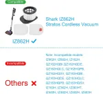 6 Pack ilter Replacement or Shark IZ862H Stratos Cordless Vacuum, Compatible with Shark IZ862H Upright Vacuum Include 2 oam ilter + 2 elt ilters Kit, White