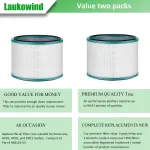 2 Pack Air Puriier ilter Replacements or Dyson HP01, HP02, DP01 Desk Puriiers – Compatible with Part # 968125-03