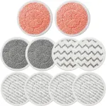 10 Pack Upgraded Replacement Steam Mop Pads or Shark S8201 S7001 S8001 S7201 S7000AMZ S7000 S7005 S7020 S7001C Steam Mop,Steam & Scrub All-in-One Scrubbing and Sanitizing,Dirt Grip Scrub Washable Pad