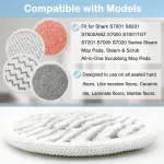 12 Pack Upgraded Replacement Steam Mop Pads or Shark S8201 S7001 S8001 S7201 S7000AMZ S7000 S7005 S7020 S7001C Steam Mop,Steam & Scrub All-in-One Scrubbing and Sanitizing,Dirt Grip Scrub Washable Pad