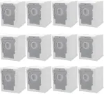12 Pack Vacuum cleaner bags or irobot Roomba i7 i7+ i8 i8+ i3 i3+ i4 i4+ i6 i6+ j7 j7+ s9 s9+, i and s and j Series Clean Base Automatic Dirt Disposal Bags
