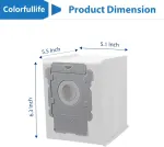 12 Pack Vacuum cleaner bags or irobot Roomba i7 i7+ i8 i8+ i3 i3+ i4 i4+ i6 i6+ j7 j7+ s9 s9+, i and s and j Series Clean Base Automatic Dirt Disposal Bags