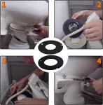 2 Pcs 385311462 & 385316140 RV Toilet Seal Kit Replacement or 510/506+, 510+/1006, 1008/EcoVac, 511H, 548+, 146-149, 2010 or RV Camper Marine Toilet Trailer | Prevent Leakage