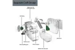 Automatic Wall Mount Foaming Soap Dispenser Toucess Rechargeable Temperature Display (White)