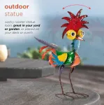 hanksgiving Rooster Garden Statue – Rustic Outdoor Yard Decor