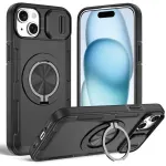 2-in-1 Magnetic Sliding Lens Case for iPhone 15 Plus – Black