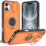 2-in-1 Magnetic Sliding Lens Case for iPhone 16 Plus – Orange
