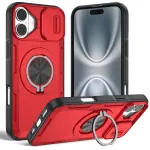 2-in-1 Magnetic Sliding Lens Case for iPhone 16 Plus – Red