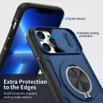 2-in-1 Magnetic Sliding Lens Case, Blue for iPhone 13