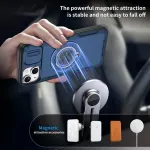 2-in-1 Magnetic Sliding Lens Case, Blue for iPhone 14