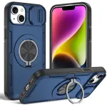 2-in-1 Magnetic Sliding Lens Case for iPhone 14 Plus – Blue