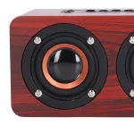 Speaker Portable Red Dual Speakers Voice Call Usb Charging Wooden Speaker Subwoofer