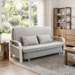2 In 1 Sofa Bed Beneath Foldable Carbon Hidden Storage Sofa – 128cm