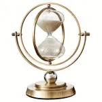 White Black Rotating Hourglass Clock Home Decor Time-Keeping Device High-Quality Materials