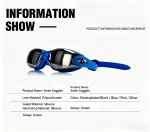 Waterproof and anti fog training high-definition racing goggles,black